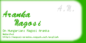 aranka magosi business card